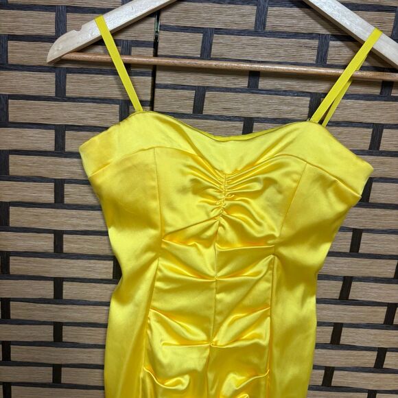 Cache Yellow Dress Size 2 - Picture 3 of 11
